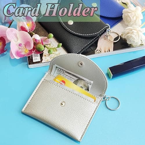 BATUMEYE Gift Keychain Set for Woman with Whistle, Bottle Opener, Card Holder, Wristlet Strap, Travel Bottle Holder thumbnail 9