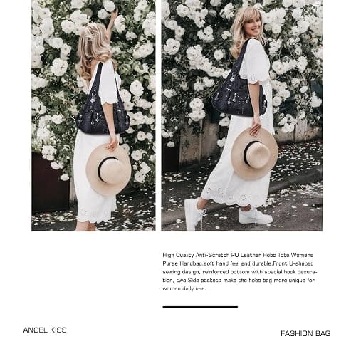 Angel Kiss Purses for Women Soft PU Leather Large Hobo Bags for Women Shoulder Bag thumbnail 7