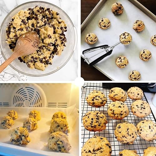 JUNADAEL J Cookie Scoop Set, Cookie Scoops for Baking Set of 3, Cookie Dough Scoop, 1 Tablespoon/ 2 Tablespoon/ 3 Tablespoon, Red/Black/Mint Handle, For Cookie Cupcake Muffin Ice Cream Truffles thumbnail 5