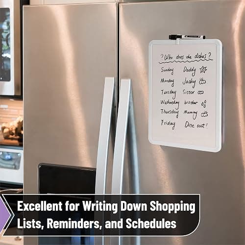 Mr. Pen- Dry Erase Board, 14” x 11” with a Black Dry Erase Marker, Small Mini White Board for Students, White Frame, Includes Double Sided Tapes thumbnail 7