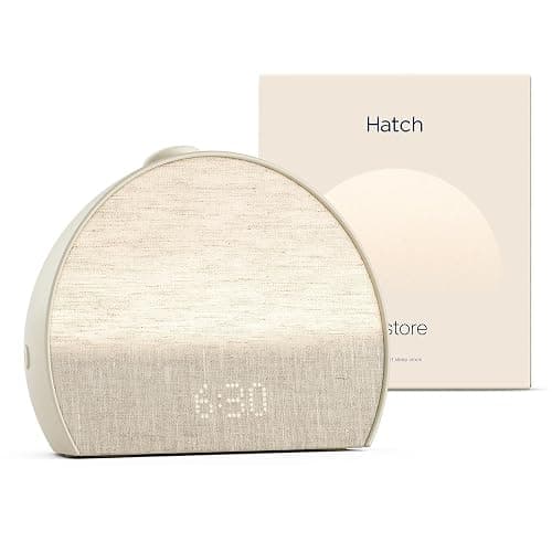 Hatch Restore 3 Sunrise Alarm Clock & Sound Machine, Smart Light (Putty) | White noise machine & sunrise alarm light, 80+ sleep sounds, screen-free bedtime routine with meditations via Hatch Sleep App - Image 1