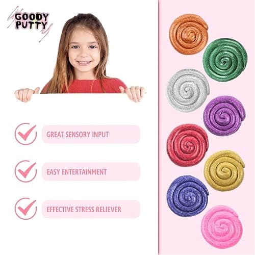 Dazzle Putty Toy Goody Putty Mini Tins 8 Pack thumbnail 4