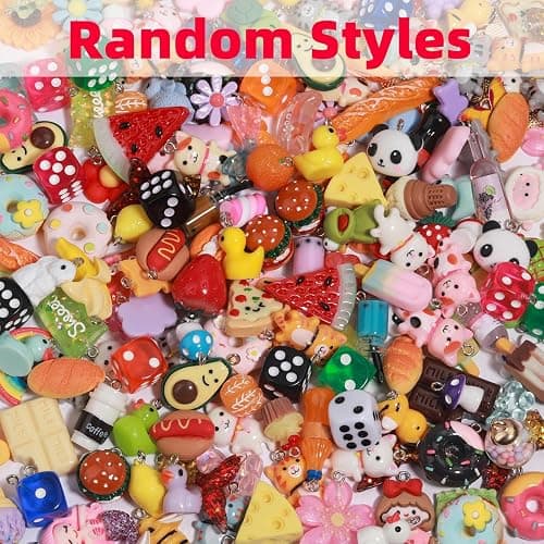 MGGFBLEY Assorted Resin Charms for DIY Bracelet & Keychain Making – Mini Candy, Bear, Fruit & Animal Style Charms for Crafts thumbnail 2