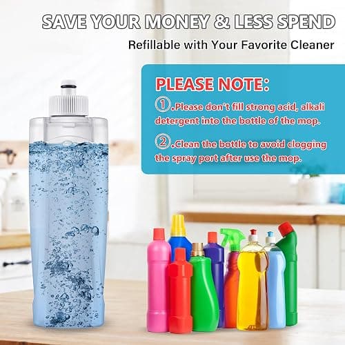 Spray Wet Mops for Hardwood Floor Cleaning: MEXERRIS Floor Mop with 3 Washable Pads for Swiffer Powermop - Refillable Dust Dry Mop Home Commercial Mops for Wood Laminate Ceramic Tiles Vinyl thumbnail 5