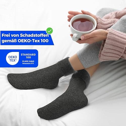 MEDOLY Ultra THERMO Socken (2 Paar) Dicke Wintersocken für extreme Kälte - Damen & Herren mit Vollplüsch für gemütliche Wärme thumbnail 3