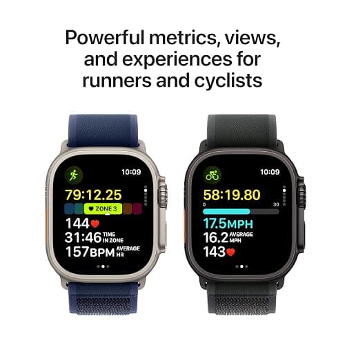 Apple Watch Ultra 2 [GPS + Cellular 49mm] Smartwatch, Sport Watch with Black Titanium Case with Dark Green Alpine Loop - M. Fitness Tracker, Precision GPS, Action Button, Carbon Neutral thumbnail 4