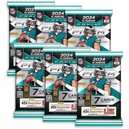 2024 Panini Prizm Football Mega Box (Neon Green Pulsar) (42 Cards) (Look for Williams, Daniels, Maye, Nix, Penix, McCarthy Rookies!) thumbnail 2