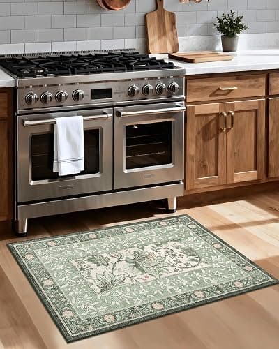 GarveeHome Sage Green 2x3 Door Mat Indoor Rugs for Entryway Provence Small Botanical Grove Cottagecore Washable Non-Slip Low-Pile Rug for Bedroom Kitchen Bathroom Entrance thumbnail 2