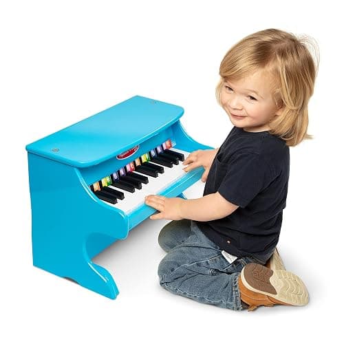 Melissa & Doug Learn-to-Play Piano with 25 Keys and Color-Coded Songbook - Blue thumbnail 3