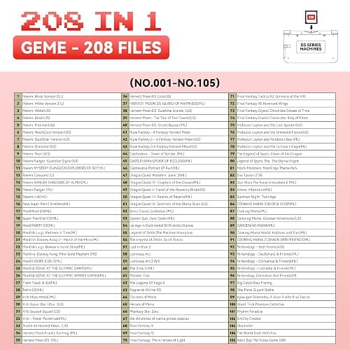 【2025 Newest】208 in 1 Super Combo Game Cartridge, Retro Game Pack Card Compilation with 208 Games thumbnail 3