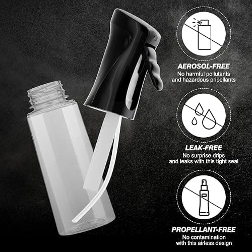 IMPORX Continuous Spray Bottle for Hair (10.1oz/300ml) 2 Pack Home Essentials Spray Bottles For Cleaning Empty Ultra Fine Water Mister Sprayer For Hairstyling Garden Plants Curly Hair Perfume Etc thumbnail 4