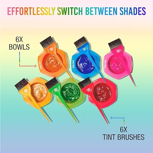 Punky Colour Hair Dye Brush and Bowl Set - Multi-Color Hair Coloring Tools with Mixing Bowl, DIY Dying & Bleaching for Salon & At-Home Use thumbnail 3