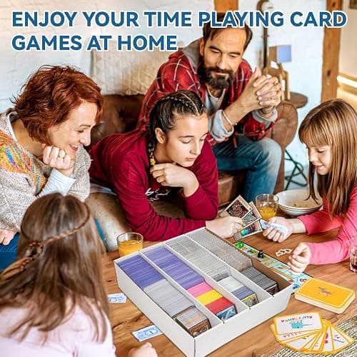 HIMOMO Trading Card Storage Box 3120 Count Collector Cards Box White Sports Card Storage Boxes Card Sorting Tray Cases Cards Collection Trading Cards Box for Soccer Basketball Cards(4 Set) thumbnail 7