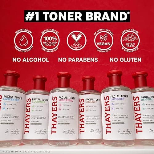 THAYERS Alcohol-Free, Hydrating, Unscented Witch Hazel Facial Toner with Aloe Vera Formula, Vegan, Dermatologist Tested and Recommended, 12 Oz (Packaging May Vary) thumbnail 9