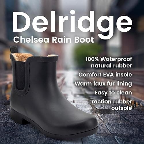 Chooka Women’s Waterproof Chelsea Bootie – Plush Lined, Slip-On Rain Ankle Boots thumbnail 2