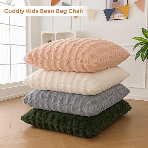 MAXYOYO 3 in 1 Kids Bean Bag Chair Bed, Child Floor Sofa for Gaming, Reading, Convertible Bean Bag Floor Cushion with Machine Washable Cover for Living Room Bedroom, Pink thumbnail 7