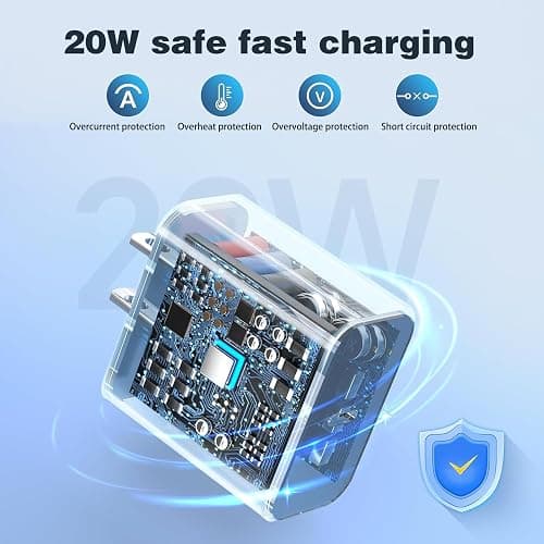 Cargador Tipo C Samsung Galaxy Z Fold 7 Charger 20W USBC Block USB C to USB C Fast Charging Cord 6ft Cable Z Flip 7 Charger Compatible Samsung Galaxy Z Fold 7/6/5/4/3/2; Z Flip 7/7 FE/6/5/4/3 5G White thumbnail 4
