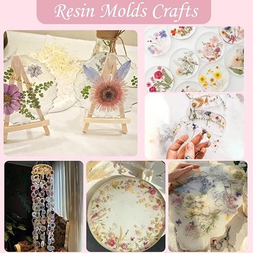 LUXEEASE 80 Pcs Dried Flowers for Crafts, Real Natural Dried Pressed Flowers in Vibrant Colors for Resin, DIY Art, Jewelry, Candle & Soap Making – Tweezers Included thumbnail 4