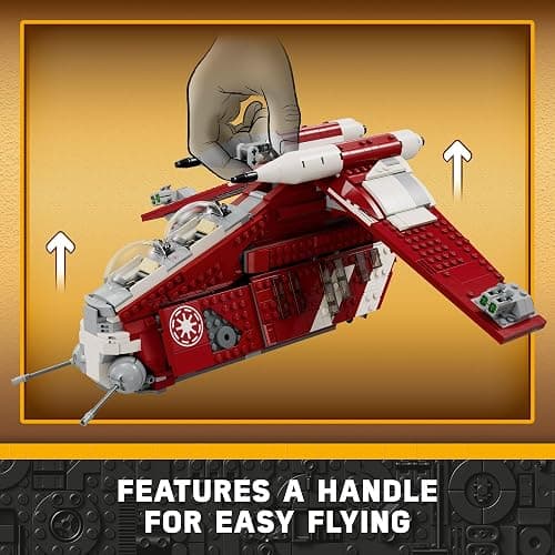 LEGO Star Wars: The Clone Wars Coruscant Guard Gunship 75354 Buildable Star Wars Toy for 9 Year Olds, Gift Idea for Fans Including Chancellor Palpatine, Padme and 3 Clone Trooper Minifigures thumbnail 3