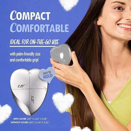 ReFa HEART BRUSH ROSE GOLD | Heart Shaped Detangling Brush for Women | Small Hair Brush for Thick Hair | Hair Detangler Brush Travel thumbnail 6