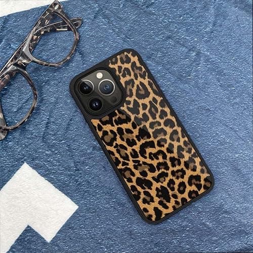 Kapadiy Compatible with iPhone 13 Pro Case,Leopard So Cool for Woman Men Full Body Protective Cover Shockproof Slim Dopamine Designed Case for iPhone 13 Pro 6.1 in -Black thumbnail 5