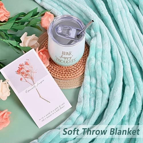Get Well Soon Gifts For Women, 10 Pcs Care Package Get Well Gift Basket, Self Care Gifts with Luxury Flannel Blanket, Relaxing Spa Box Thinking of You Basket for Her, Mom Sister Best Friends thumbnail 2