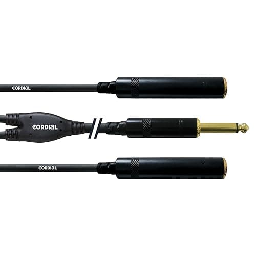 Cordial 6,3 mono / 2 x 6,3 fem mo 0,3 m Y-Adapterkabel CFY 0,3 PGG - Adattatore per spina - Image 1