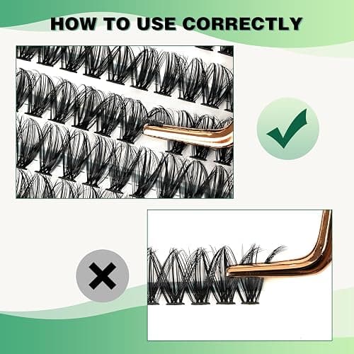 Lash Clusters 300pcs Individual Lashes 40D 0.07C Curl 11mm DIY Eyelash Extension KEYYOU Large Tray Volume Soft&Natural Cluster Lashes(40D-0.07C,11） thumbnail 6