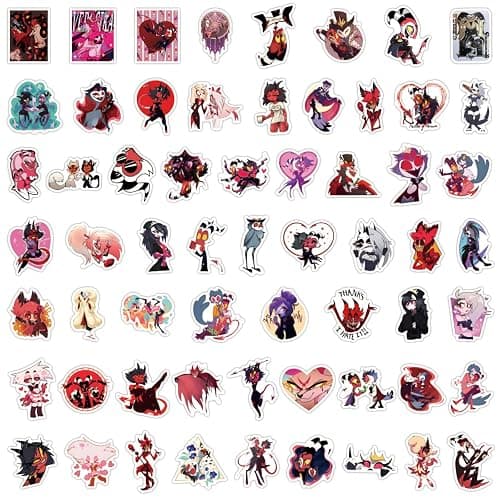 120PCS Helluva Boss Stickers for Kids,Vinyl Waterproof Decal for Water Bottle Laptop Toy Sticker for DIY Decorate Bumper Phone Hard Hat Kids Teens Gifts (Helluva Boss) thumbnail 3