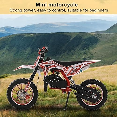 Shulemin 50CC Kids Dirt Bike, 2-Stroke Dirt Bike for Kids,Gas Power Motocross, Off Road Mini Motorcycle, Gas Bike Load 330Lbs thumbnail 2