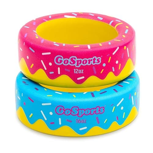 GoSports Baseball and Softball Bat Donuts - 2 Pack Baseball Drip Bat Weights - 16 oz & 12 oz - Image 1