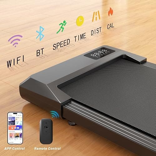 Walking Pad for Home Office, No-Assembly Treadmills with APP and Remote Control, LED Display, 2.5 HP Quiet Walking Jogging Machine, 300 lbs Capacity thumbnail 5