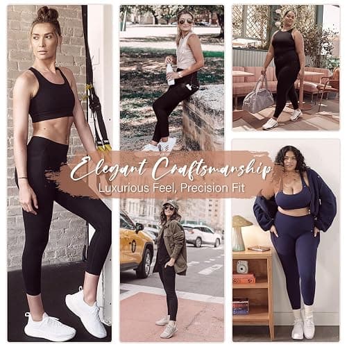 High Waisted Leggings for Women Tummy Control Buttery Soft Yoga Pants Womens Gym Workout Running Leggings thumbnail 5