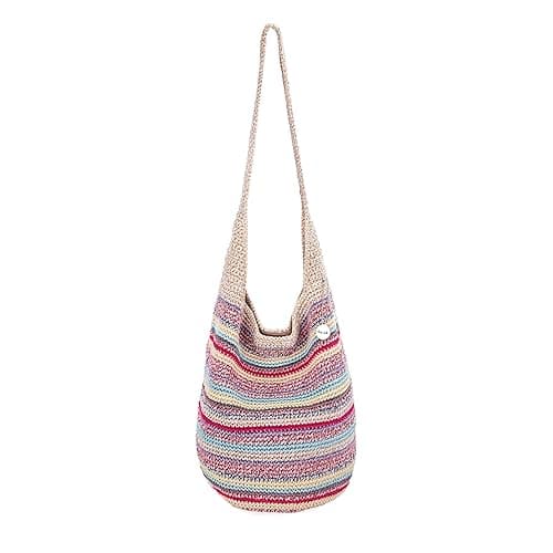 The Sak 120 Hobo Bag - Large Women's Purse & Shoulder Bag - Handbag With Back Zipper Pocket and Magnetic Snap Closure - One Size - Eden Stripe