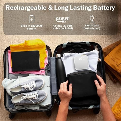 Jaeounr Sunrise Alarm Clocks for Bedrooms, Digital Clock with Sound Machine Nightlight, 1800mAh Rechargable Battery, Alarm Clock for Kids, Heavy Sleepers, Teens, Living Room thumbnail 6