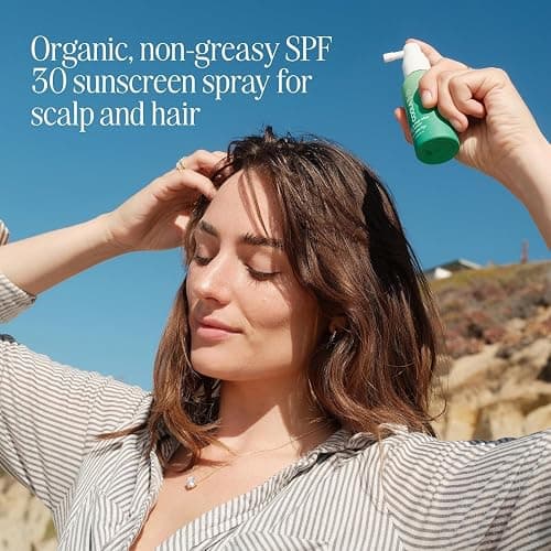 COOLA Organic Scalp Spray & Hair Sunscreen Mist with SPF 30, Dermatologist Tested Hair Care for Daily Protection, Vegan and Gluten Free, Ocean Salted Sage, 2 Fl Oz thumbnail 2