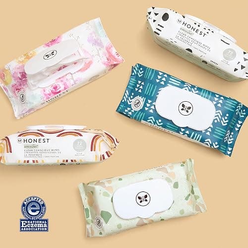 The Honest Company Clean Conscious Multi-Use Wipes Unscented Hypoallergenic Baby for Sensitive Skin 99% Water Plant-Based Compostable Geo Mood 288 Count thumbnail 4