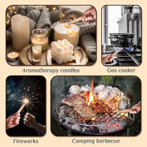 2 PCS Candle Lighter,Windproof Flameless Electric Lighter with LED Power Display ＆ Safety Switch, Upgraded Plasma USB Rechargeable Lighters for Birthday Camping BBQ (Champagne Gold) thumbnail 3