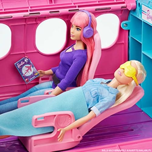 Barbie Dreamplane Airplane Toys Playset with 15+ Accessories Including Puppy, Snack Cart, Reclining Seats and More (Amazon Exclusive) thumbnail 5