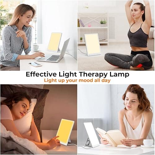 Light Lamp, Portable Full Spectrum LED Light Sunlight Personal Daylight with 3 Adjustable Color＆Stepless Brightness Levels, Timer＆Memory Function for Home Office Winter thumbnail 6