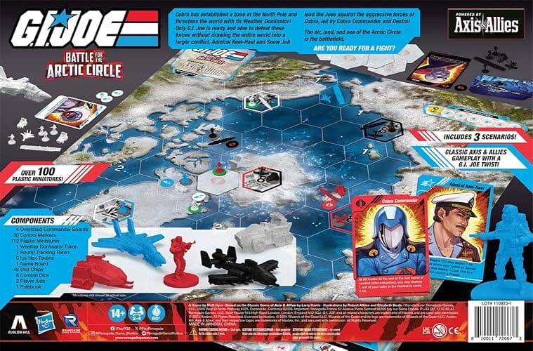 Renegade Game Studios G.I. Joe: Battle for the Arctic Circle Strategy Game | Axis & Allies Gameplay with 100+ Miniatures, Weather Dominator Scenarios, and Iconic Cobra vs G.I. Joe Combat Units thumbnail 3