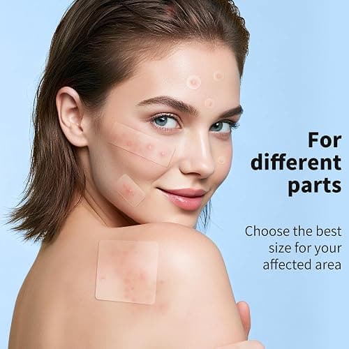 Daolyo Large Pimple Patches for Face, 7 Sizes 210 Counts XL Acne Patches, Big Hydrocolloid Bandages for Body, Chin, Forehead, Chest, Back Zit Breakouts (Strip, Square, Round) thumbnail 4