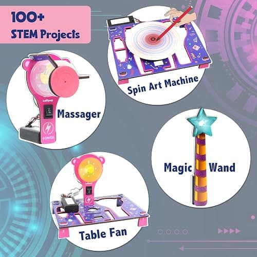 Butterfly EduFields 100+ Girls Engineering Science Kit for Kids Age 8-12 | 100+ STEM Projects & Science Experiments | Educational Learning Toy | Birthday Gifts for 8 9 10 11 12 Year Old Girls thumbnail 2