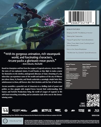 Arcane: League of Legends - Season One - Limited Edition Steelbook [Blu-ray] thumbnail 3