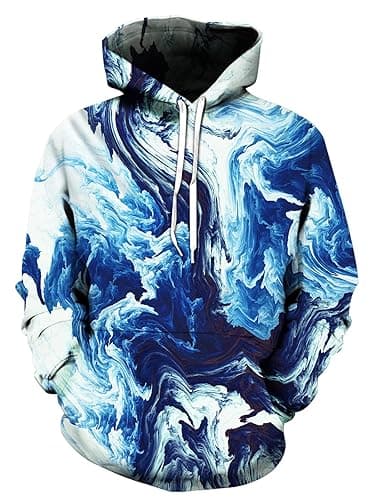 wangstar Graphic Hoodies for Men Sweatshirts Gifts Xmas Rapper Cool Things Novelty Stuff Black Red Pullover Hoodie Adult - D10 3d White Blue - Large-X-Large