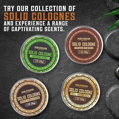Viking Revolution Sweet Tobacco Solid Cologne for Men - 2 Oz Balm Perfume - Travel Wax (1 Pack) thumbnail 5