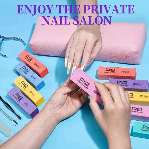 FANDAMEI Nail Buffer Kit, 10 PCS Nail Buffer Block with Different Grit, Nail Buffers, Nail Buffing Block, Buffer Nail File, Cuticle Trimmer, Nail Care Tool Kit, Nail Tools, Nail Kit, Manicure Tools thumbnail 7