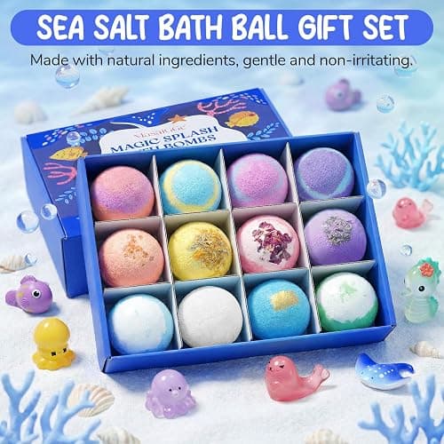 12pcs Bath Bombs for Kids – Bath Bombs with Toys Inside, Fun, Educational, and Child-Safe Natural Bath Bombs with Toys, Great Gift for Kids’ Birthdays & Christmas thumbnail 2