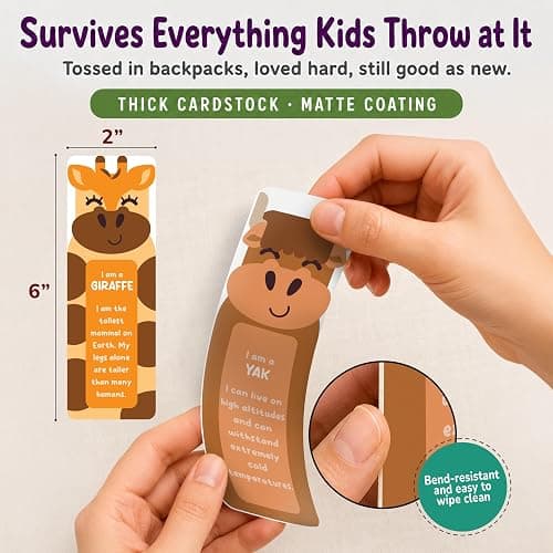 Only Zest 100 Quality Bookmarks for Kids – 2x6 inches – Multiple Designs | Fun Bulk Book Marks for Reading, Classroom Rewards, Student Gifts, Teacher Supplies thumbnail 2