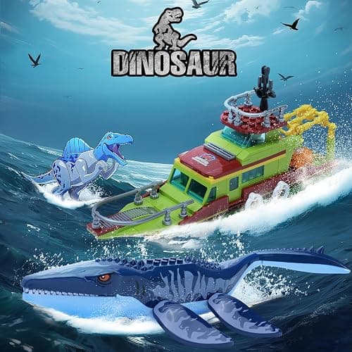 Ideas 3 in 1 Sea Dinosaur Mosasaurus Building Blocks Kit, Compatible with major brands Dinosaur World, Moc Mosasaurus Spinosaurus Adventure Ship STEM Toys, Gift for Kids Adults Boys Age 8-12 327PCS thumbnail 3